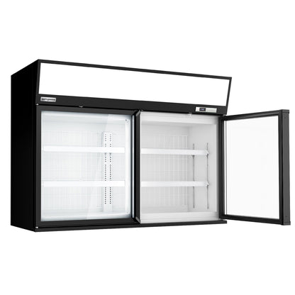 Supermarket Wall Freezer Display 1450mm 232L 650W Black WTBIC2