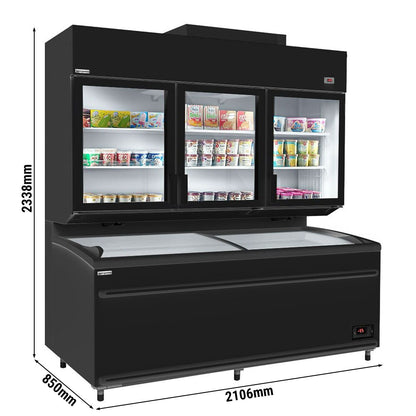 Refrigerated and Freezer Wall Display with Island 1014L 1.79kW WTRU21S#TKIU21S