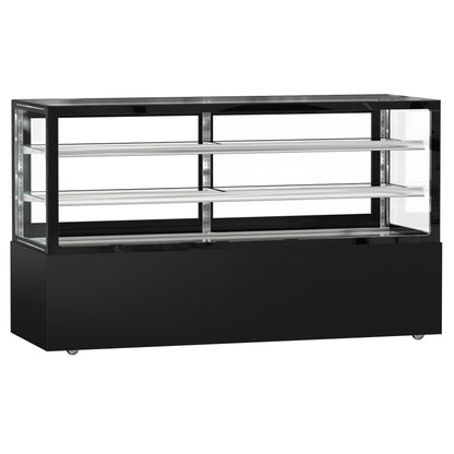 Refrigerated Pastry Display Case Double Glazing 890L Matt Black KTGSF207SM