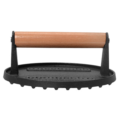 Smash Burger Press Cast Iron Grooved 175mm BPS175