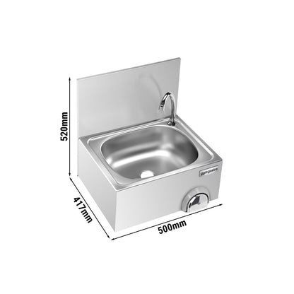 Commercial Knee-Operated Hand Wash Sink 500x417x520mm