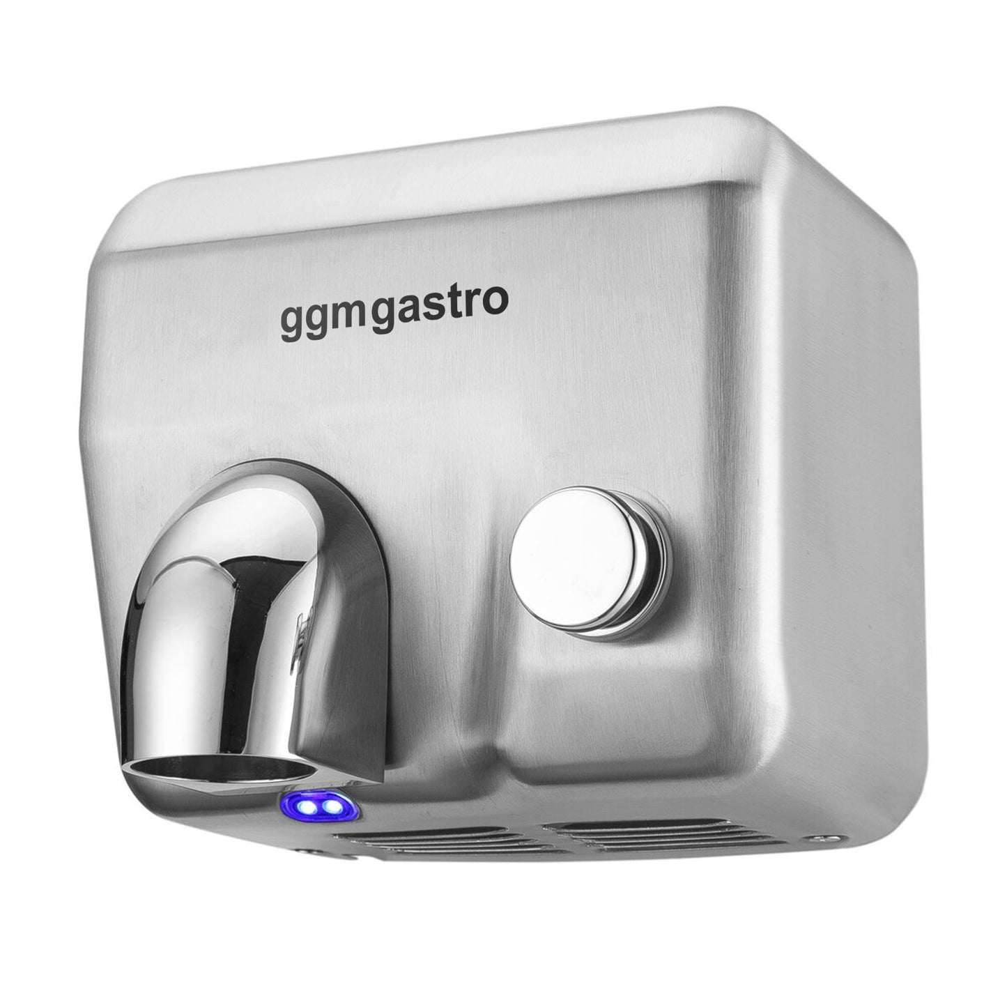 Push Button Hand Dryer Stainless Steel Matte