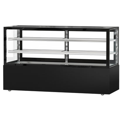 Refrigerated Pastry Display Case Double Glazing 890L Matt Black KTGSF207SM