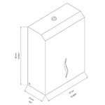 Paper Towel Dispenser 400 Towels Stainless Steel Black