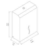 Paper Towel Dispenser 400 Towels Stainless Steel Black
