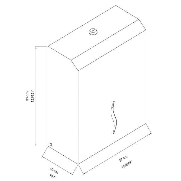 Paper Towel Dispenser 400 Towels Stainless Steel Black