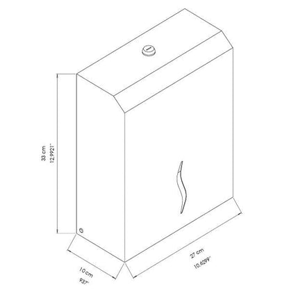 Paper Towel Dispenser 400 Towels Stainless Steel Black