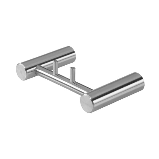 Wall Mounted Hook Strip 2 Hooks Matte Stainless Steel