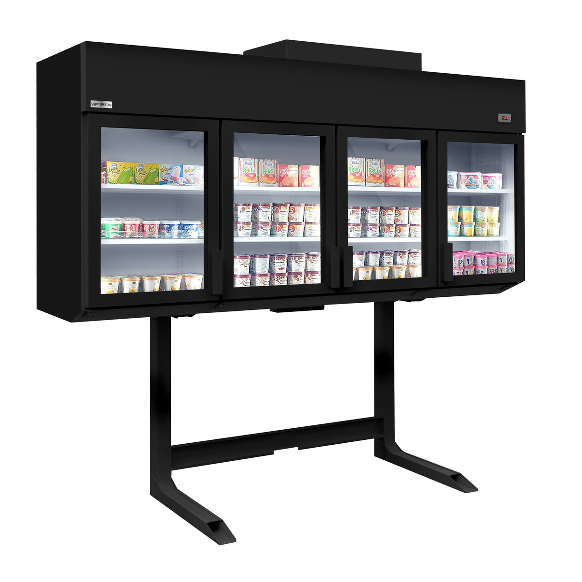 Refrigerated Wall Display Freezer 2500mm 650L 1.90kW Black WTRU25S