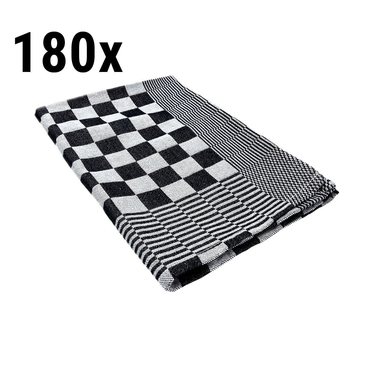 Cotton Kitchen Towel 180 Pack Black / White ATBH1866S