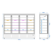 Commercial Refrigerated Multideck Display 1.12kW 230V WKBL1500