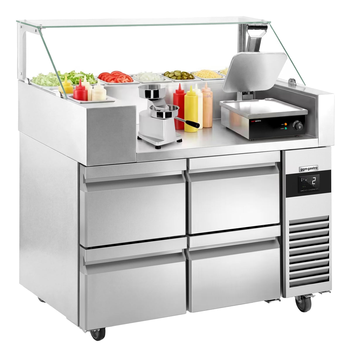 Refrigerated Saladette 4 Drawers ZBF127DN#KGJ12#HM#2SBF