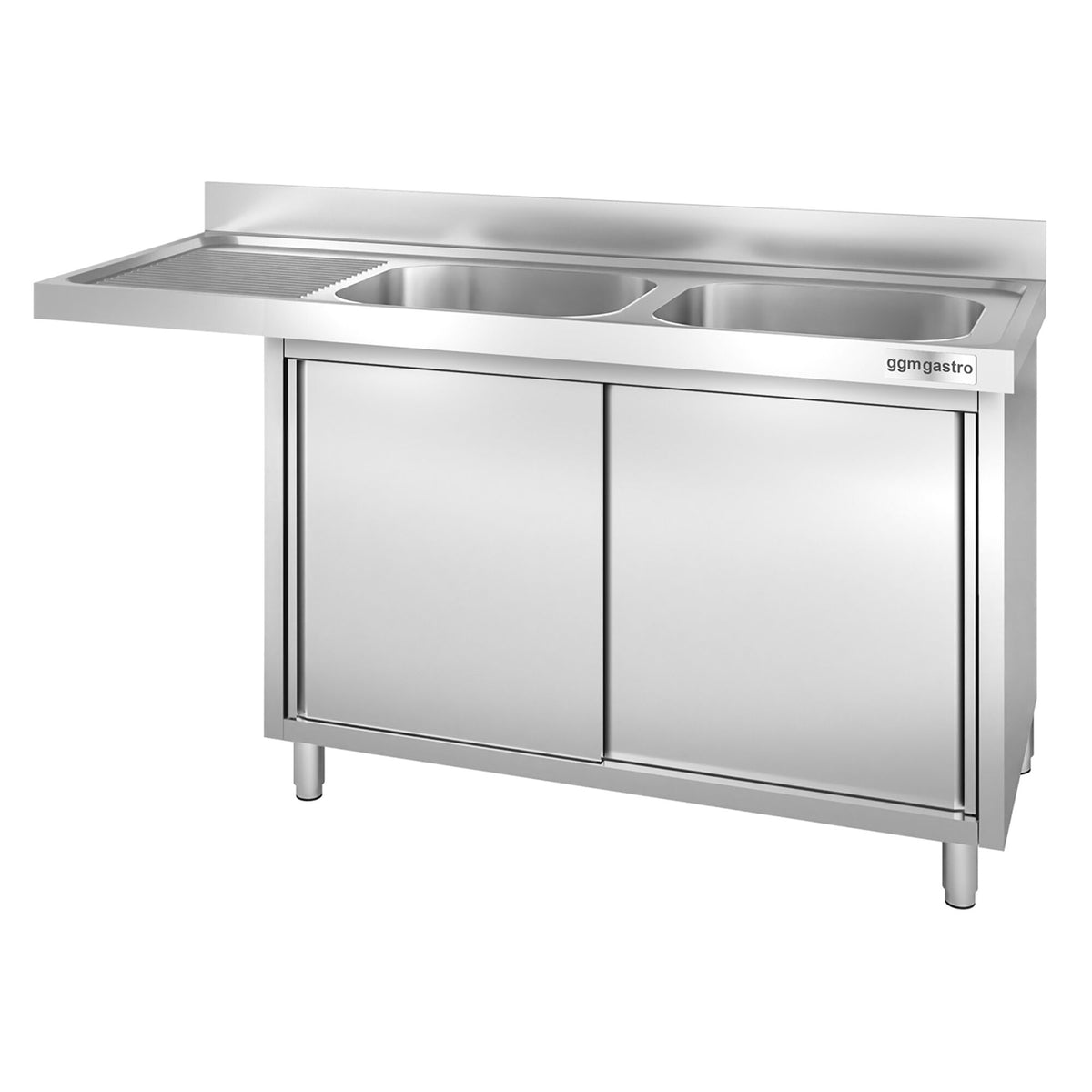 Commercial Dishwasher Sink with Cupboard 2000x600x970mm