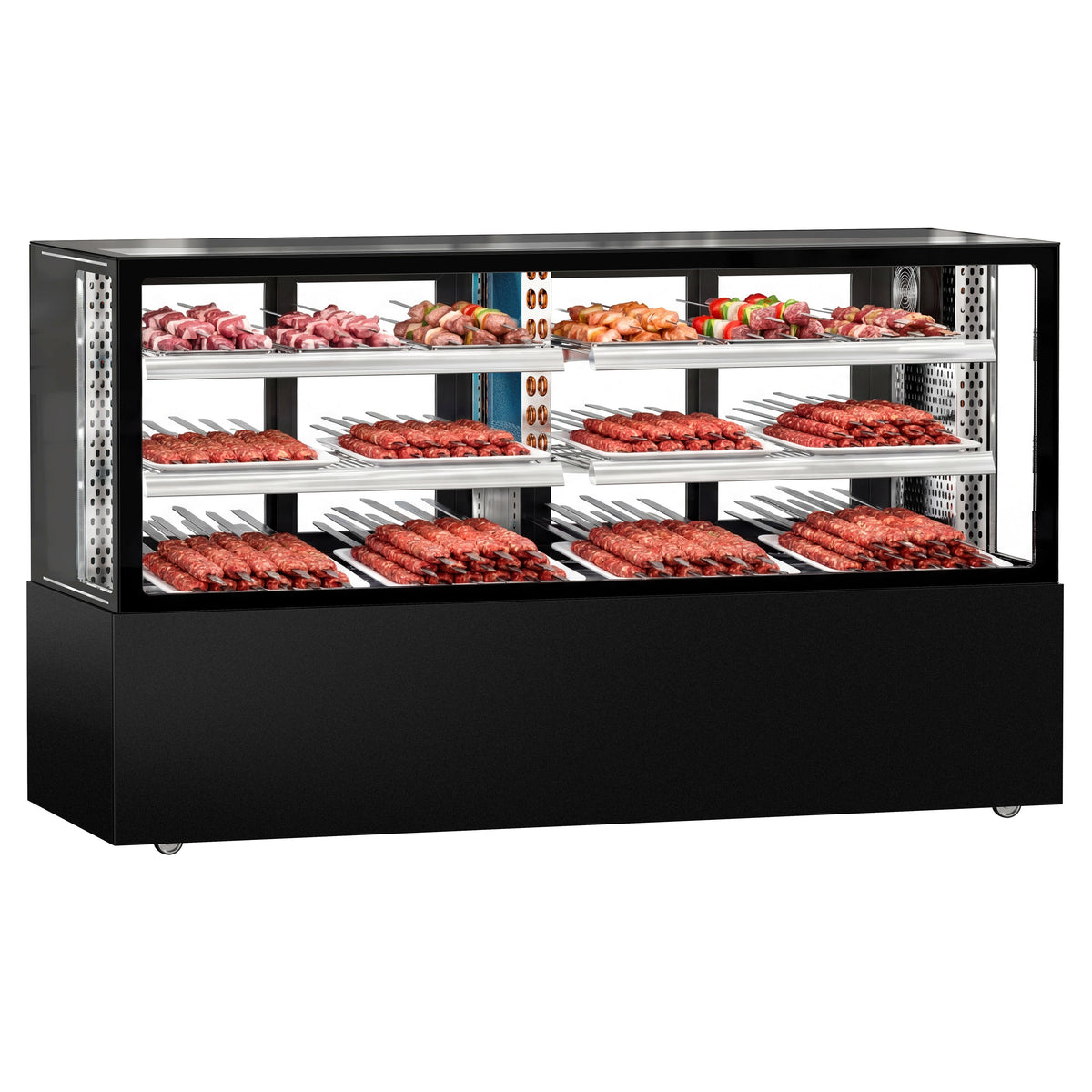Refrigerated Display Case Double Glazing 735L Matt Black KTFG207SM