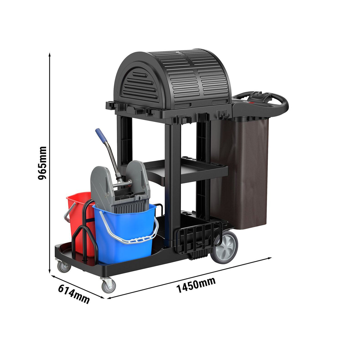 Commercial Cleaning Trolley 3 Shelves RWOS2B