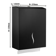 Paper Towel Dispenser 800 Towels Stainless Steel Black