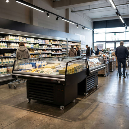 Refrigerated Display Island 1250mm 230L 1kW Black KTD230