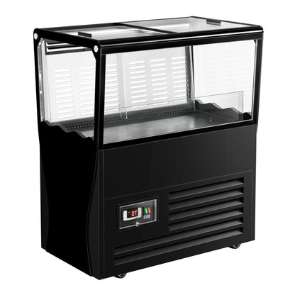 Refrigerated Beverage Display Island 69L 320W Black KIBL730