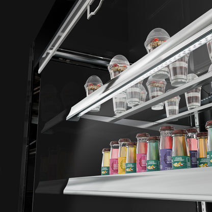 Refrigerated Pastry Display Case Double Glazing 710L Matt Black KTVOG207SM
