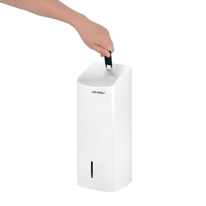 Wall Mounted Toilet Paper Dispenser 750 Sheets Stainless Steel White