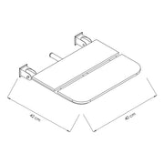 Wall Mounted Bathroom Shelf 400 mm Wooden