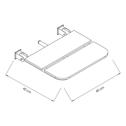 Wall Mounted Bathroom Shelf 400 mm Wooden