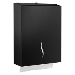 Paper Towel Dispenser 400 Towels Stainless Steel Black