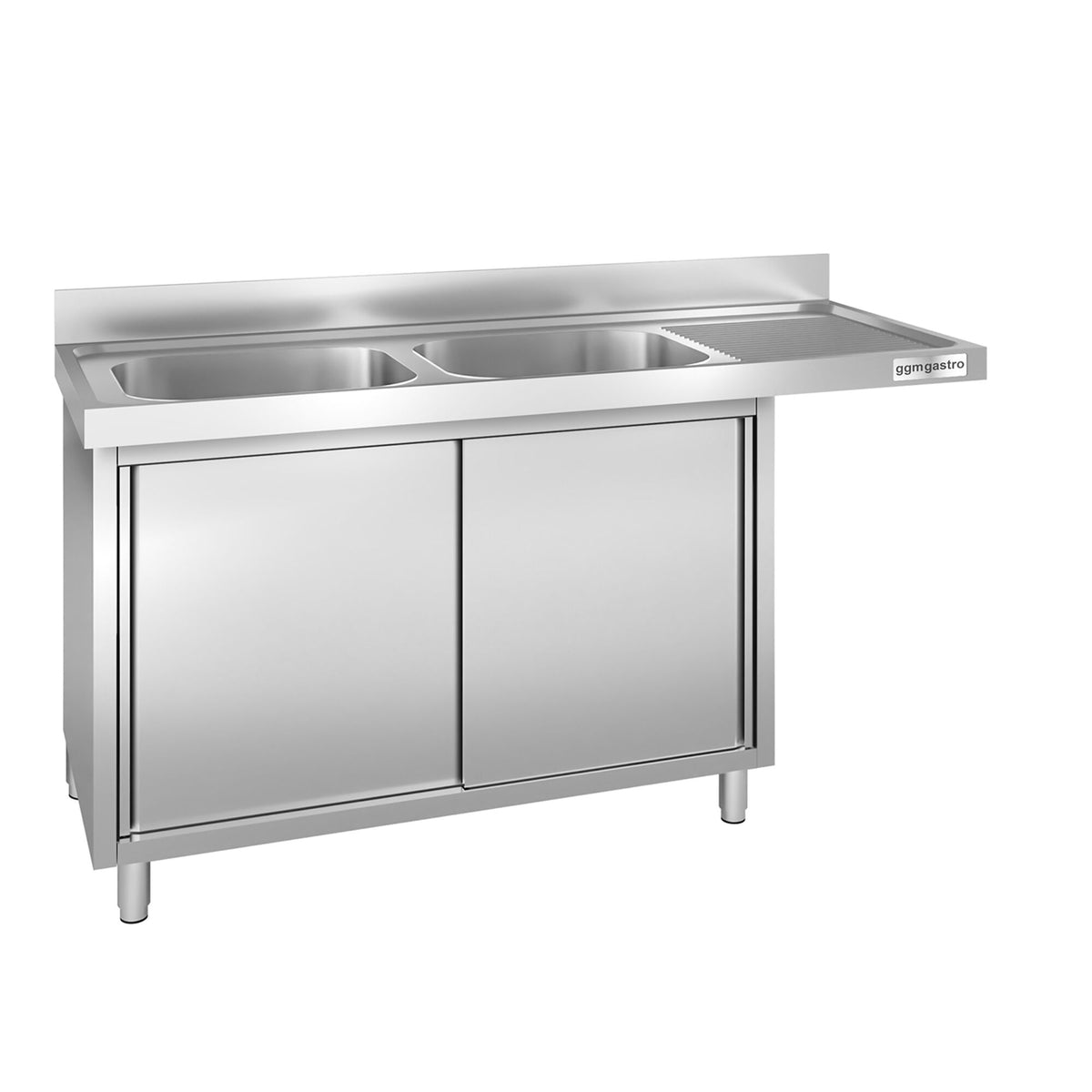 Commercial Dishwasher Sink with Cupboard 2000x700x970mm