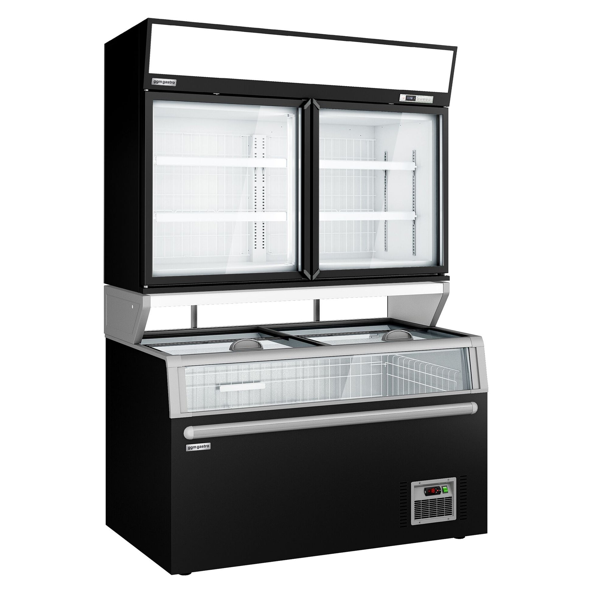 Freezer Wall Display with Island 1454mm 634L Black WTBIC2#TIEBIC2
