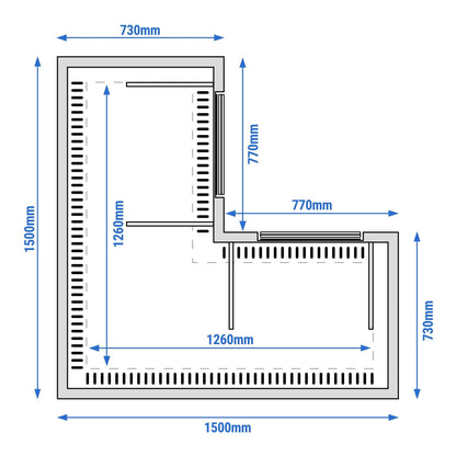 Refrigerated Display Case Double Glazing 735L Matt Black KTEG157SM
