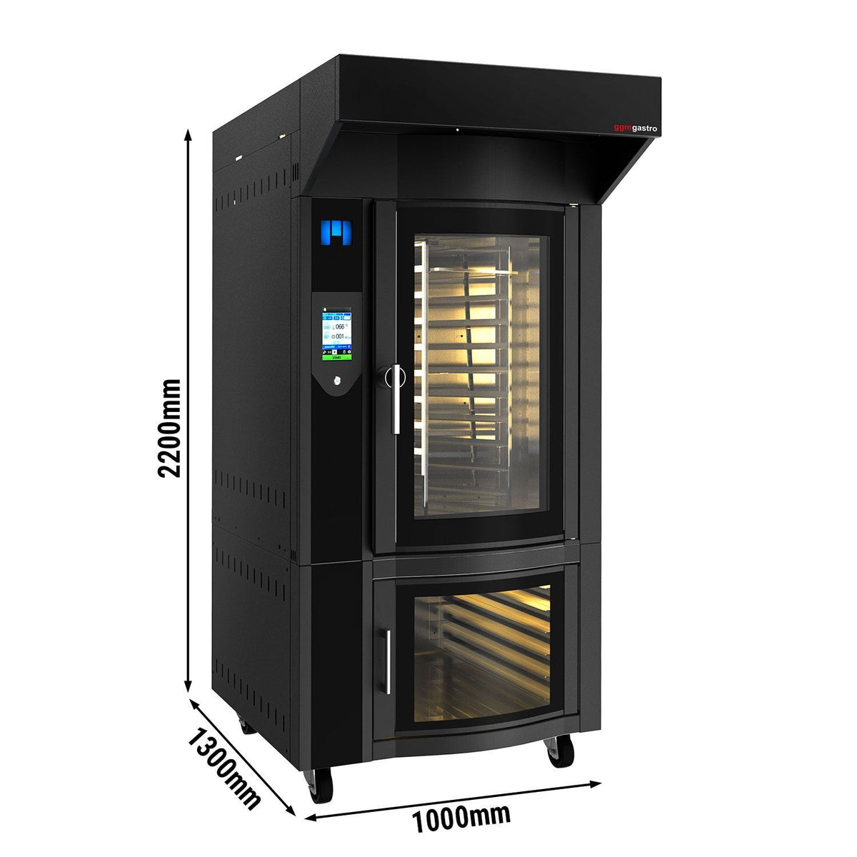 Commercial Rotary Bakery Convection Oven 1000x1300x2220mm