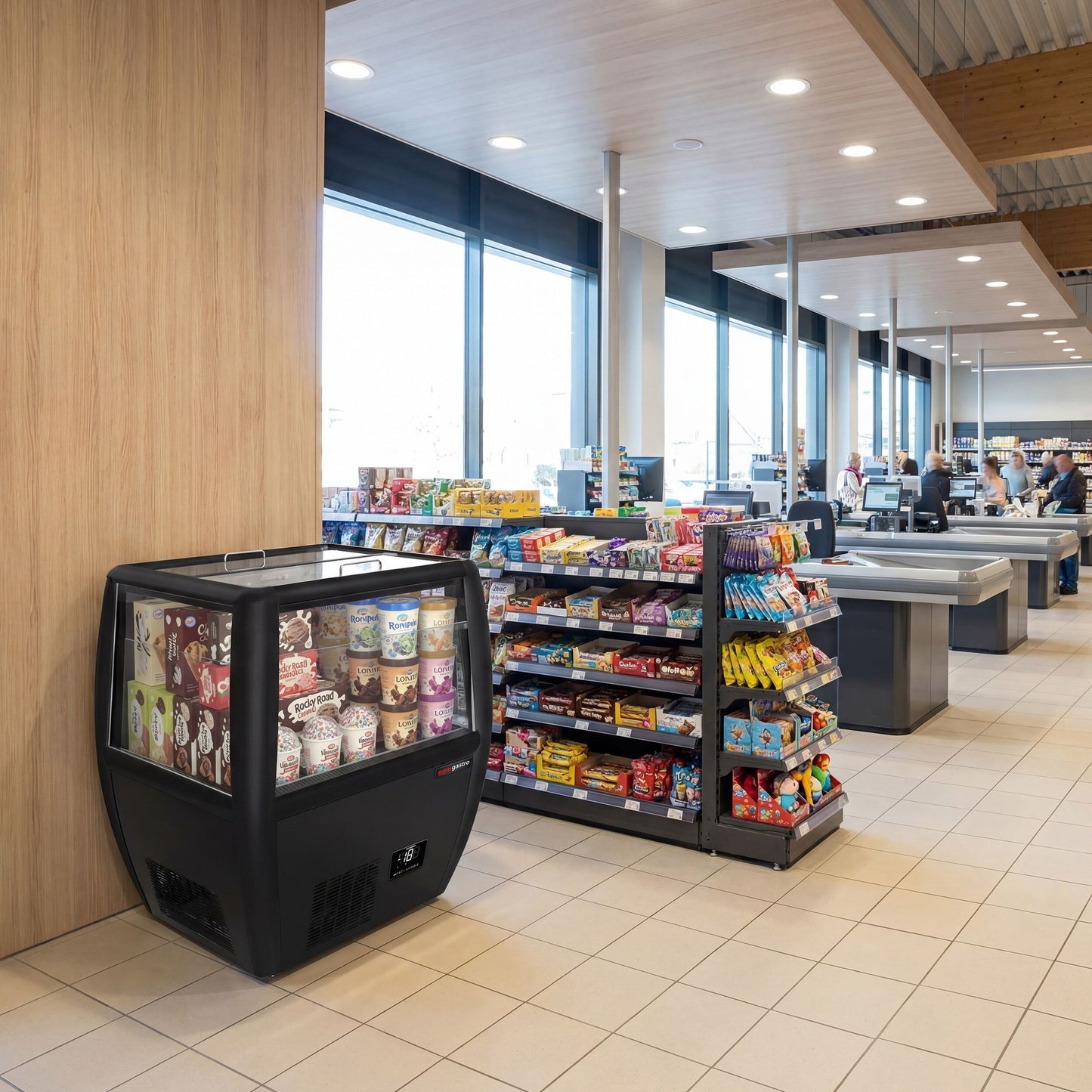 Refrigerated Display Island 772mm 87L 335W Black TTS87GS