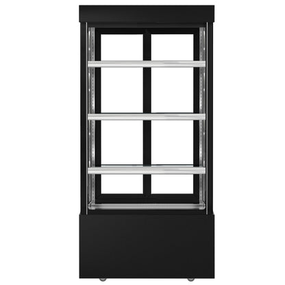 Refrigerated Pastry Display Case Double Glazing 850L Matt Black KTG107SM