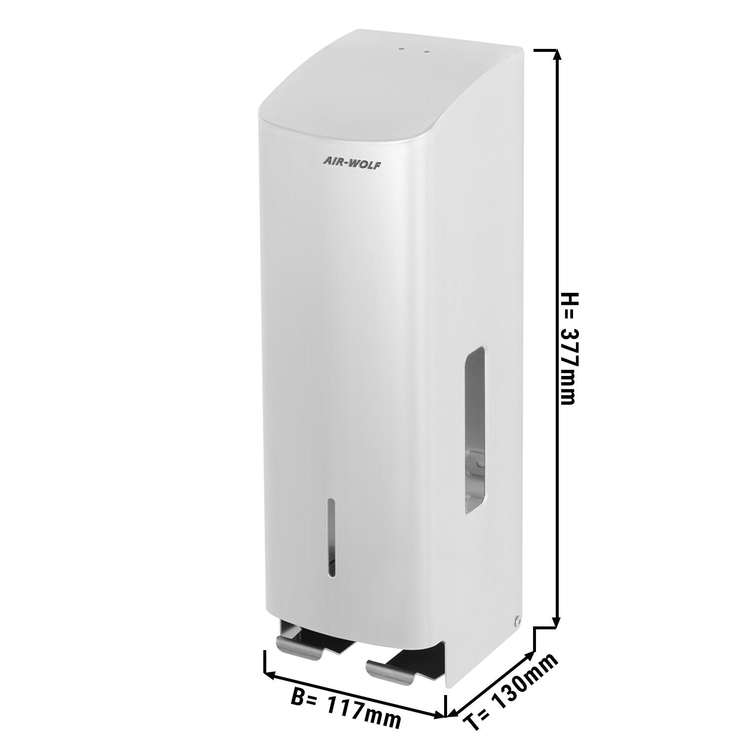 Wall Mounted Toilet Paper Dispenser 3 Rolls Stainless Steel White