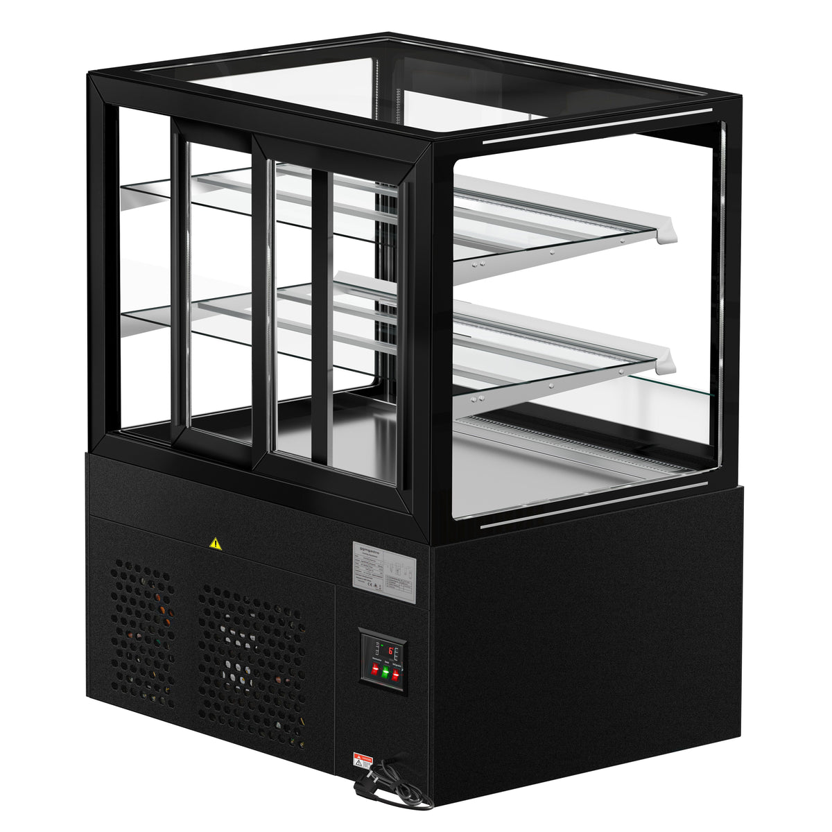 Refrigerated Pastry Display Case Double Glazing 435L Matt Black KTVOG107SM