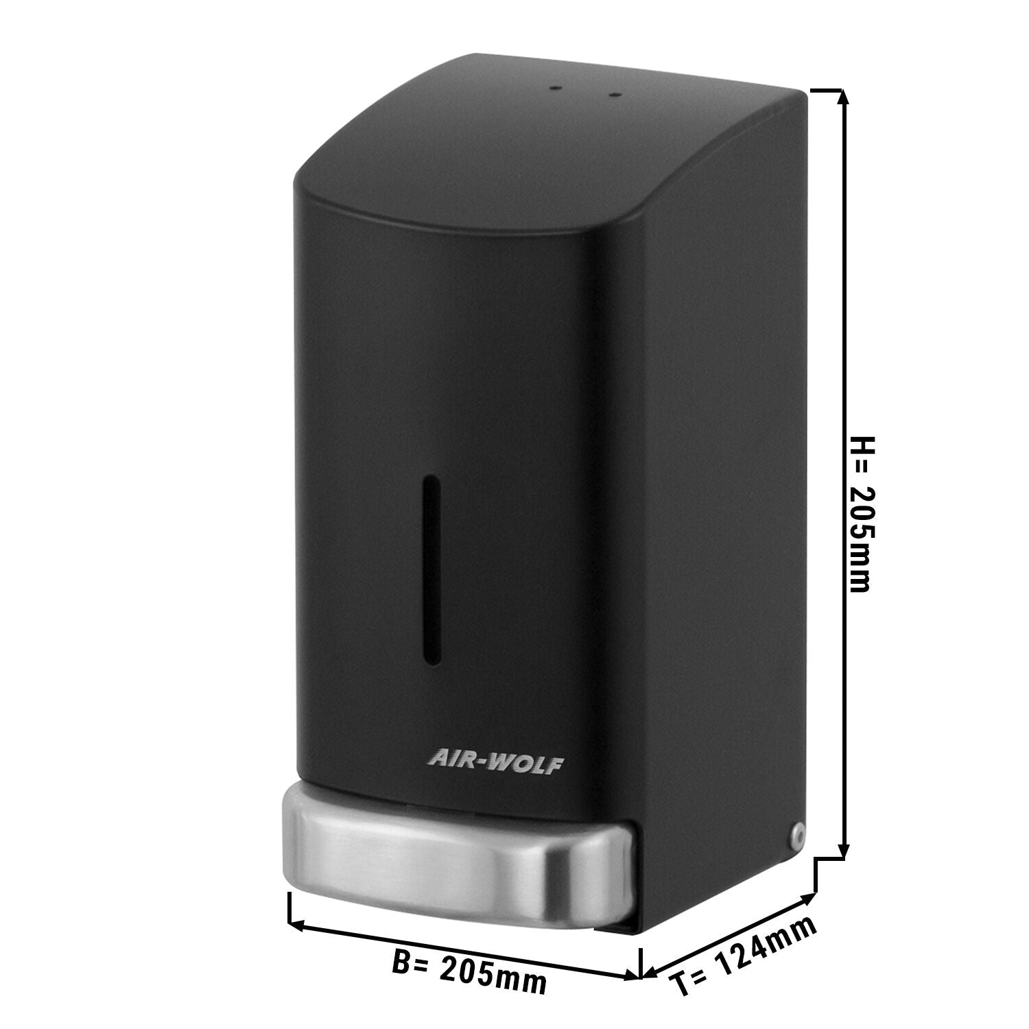Soap and Disinfectant Dispenser 800ml Matte Black Stainless Steel