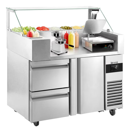 Refrigerated Preparation Table 1 Door 2 Drawers ZBF127DN#KGJ12#HM#SBF