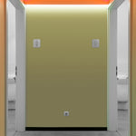 Men Door Sign Silver Aluminium