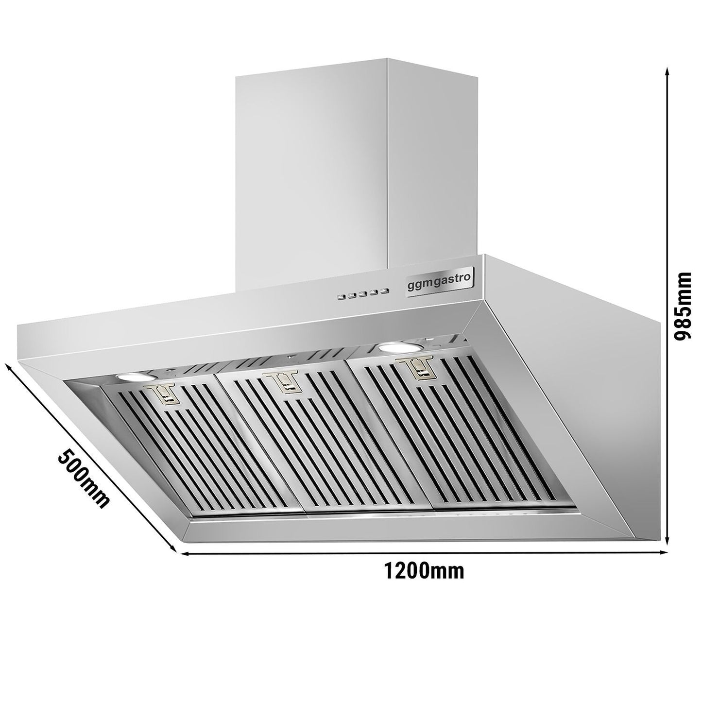 Commercial Plasma Wall Range Hood 800m³/h 1200mm PDAG120N