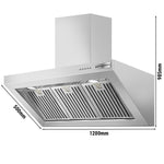 Commercial Plasma Wall Range Hood 800m³/h 1200mm PDAG120N