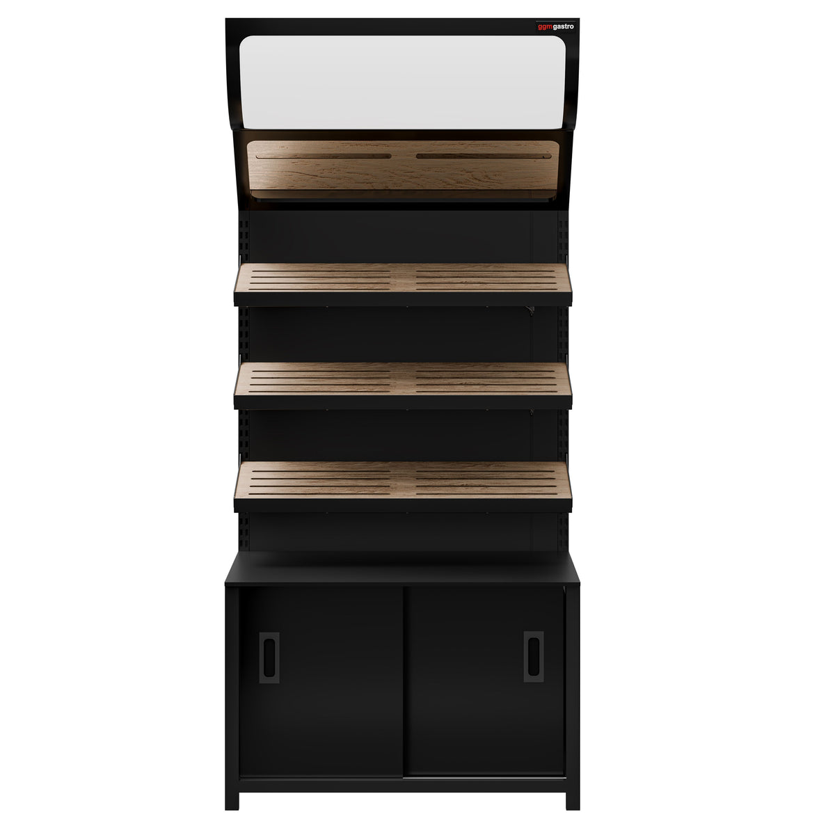 Bread Display Shelf 3 Shelves 900mm Black BRK900