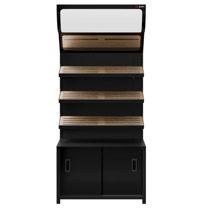 Bread Display Shelf 3 Shelves 900mm Black BRK900