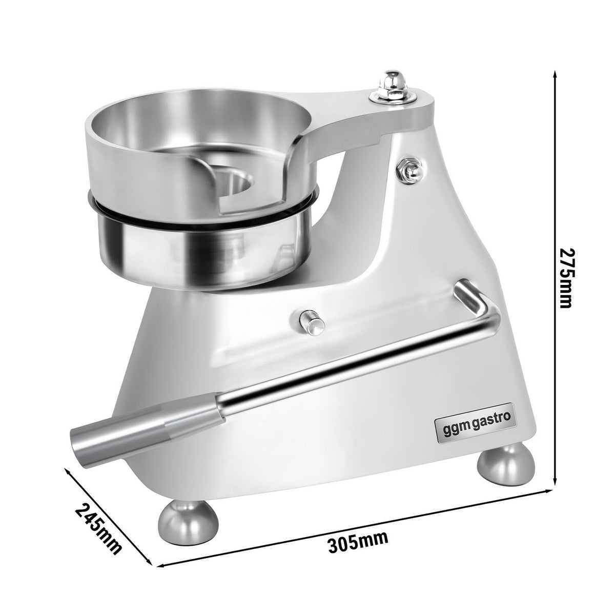 Manual Burger Press Stainless Steel HMHB