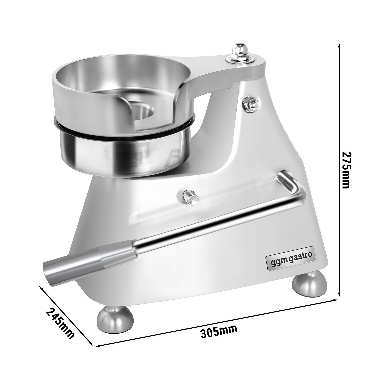 Manual Burger Press Stainless Steel HMHB