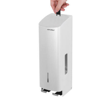 Wall Mounted Toilet Paper Dispenser 3 Rolls Stainless Steel White