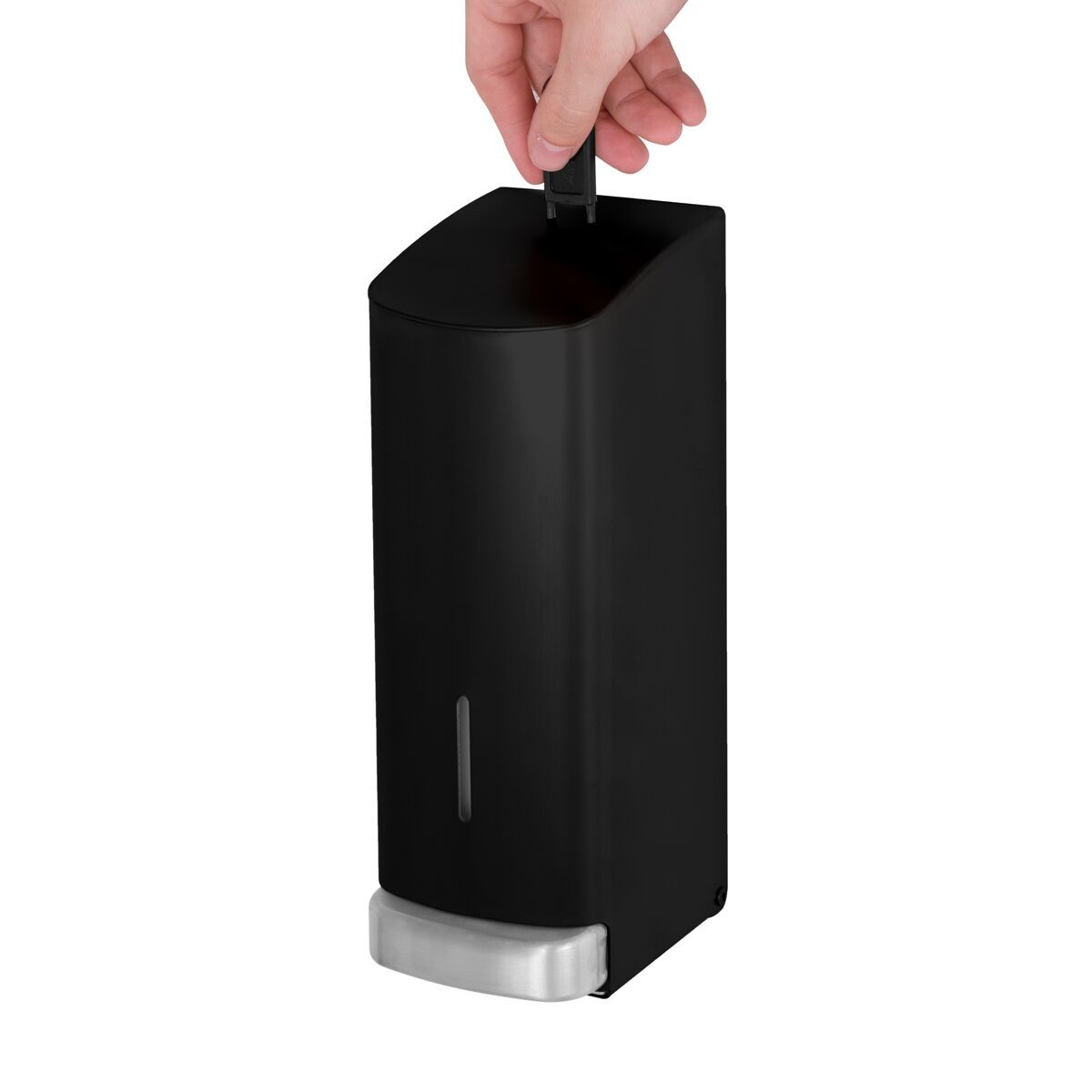 Soap and Disinfectant Dispenser 1200ml Stainless Steel Black