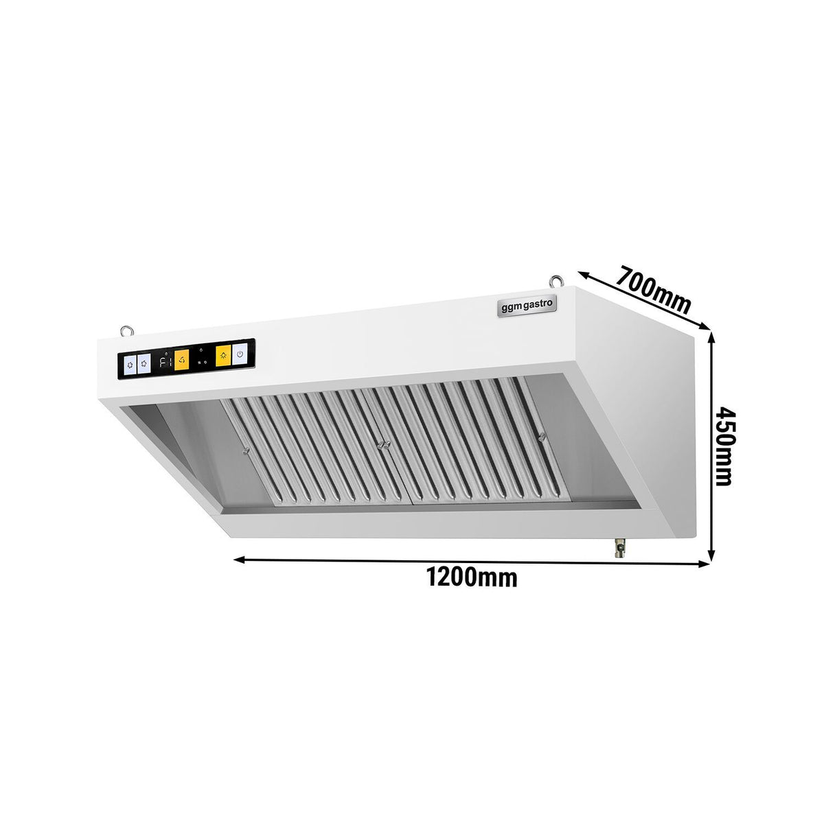 Commercial Wall Exhaust Hood 1200mm 1700m³/h
