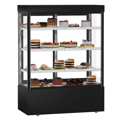 Refrigerated Pastry Display Case Double Glazing 1010L Matt Black KTG157SM