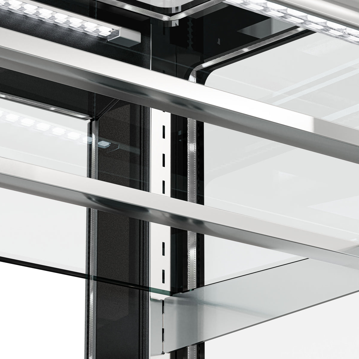 Refrigerated Display Case Double Glazing 735L Matt Black KTEG157SM
