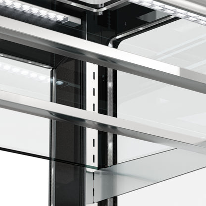 Refrigerated Display Case Double Glazing 735L Matt Black KTEG157SM